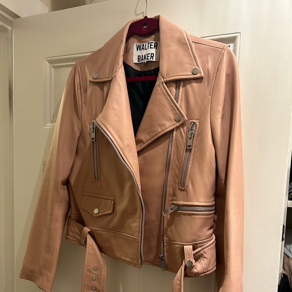 Walter Baker leather Moto jacket size medium